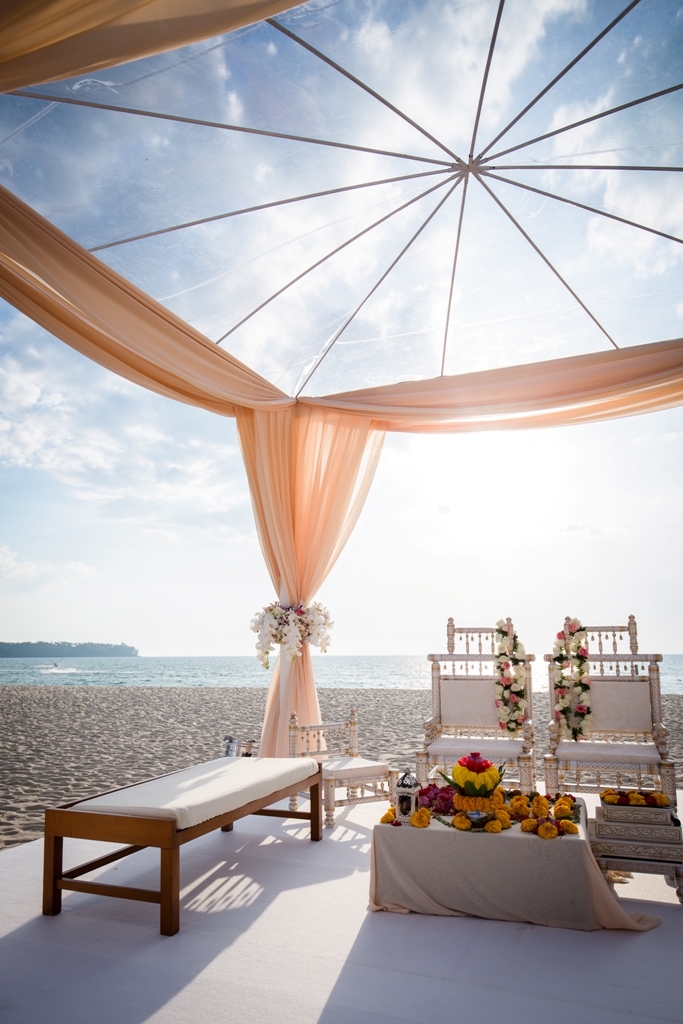 Floral decor at a luxury destination wedding